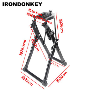 IRONDONKEY Support de réparation pliable pour vélo électrique de montagne Correcteur de <span class=keywords><strong>roue</strong></span> 45 # Acier à haute teneur en carbone noir argenté - Product Image 4