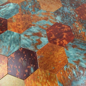 Hexagon Retro Bronze Peel and Stick Aluminum Mosaic <b>Tile</b> <b>Backsplash</b> - Product Image 4