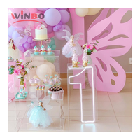 Winbo Dropshipping Led light up numéro petites lettres néon debout géant acrylique néon lettres 3 ft 4 ft