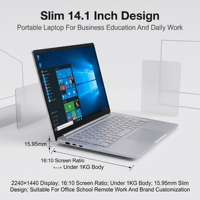 Computadora Portátil Profesional AMD Ryzen 5 6600H, Pantalla de 14.1 Pulgadas 2240x1440, 24GB LPDDR5, 1TB SSD, Lista para OEM/ODM