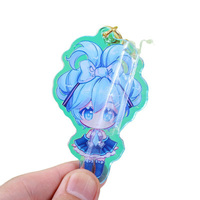 Vente en gros HYX AK13 Porte-clés en acrylique transparent de forme irrégulière, style mode, anneaux, pendentifs colorés transparents, breloques DIY