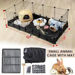 Jaulas para mascotas de cría de conejos grandes de animales de Venta caliente y jaula para Hábitat de mascotas pequeñas para cría de mascotas