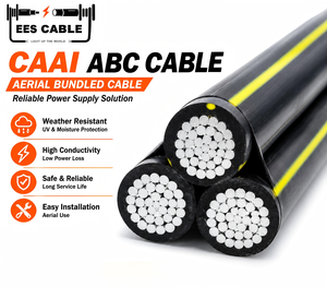 CAA-Y ABC 3x120 + N70 ASTM B LV linea coperta <span class=keywords><strong>AL</strong></span> + AAAC cavo XLPE servizio goccia 4core fase + neutro senza illuminazione EESCABLE - Product Image 1