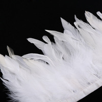 Franges en plumes blanches naturelles Schlappen en vrac pour la couture de vêtements, la décoration, les accessoires de costumes de carnaval faits à la main