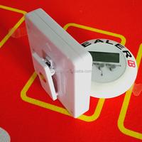 Accessoires de casino, porte-jetons de poker en métal durable argenté, compteur mécanique manuel