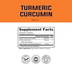 แคปซูลขมิ้นพร้อมสารสกัดจากพริกไทยดำผลิตภัณฑ์เสริมสมุนไพรไร้สารกระตุ้น - Product Image 3