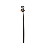 Stylo gel à secouer motif dessin animé Halloween, encre noire 0,5 mm, rechargeable, avec embout en silicone, fournitures d'écriture pour étudiants et bureau