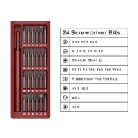 Kit de tournevis de précision 25-en-1 avec manche en acier, mini-outils de réparation pour ordinateurs portables et consoles de jeux, vente en gros OEM pour centres de réparation