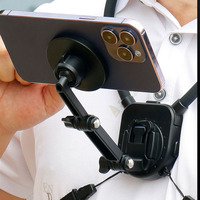 Universal Go Pro Smartphones Selfie Mount Hand Free Travel Phone Holder Magnetic POV Neck Mount