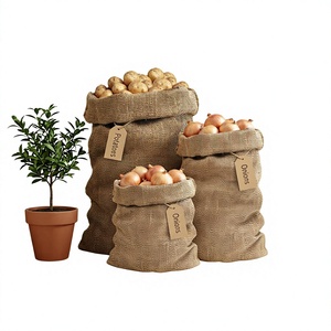 Bolsa de Yute Natural Reutilizable, Ecológica, Resistente, con Asas y Cierre Rápido, para Compras y Agricultura - Product Image 4
