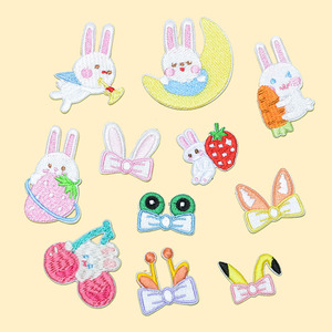 Vêtements de dessin animé brodés auto-adhésifs patchs mignons de navets de <span class=keywords><strong>lapin</strong></span> pour le bricolage sac en épingle à cheveux chaussures chapeaux veste jean vêtement Patch - Product Image 6