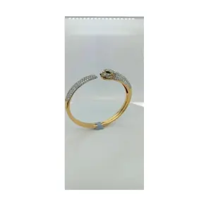 Haute qualité 14kt or jaune diamant clouté Hip Hop Bracelet en forme d'animal meilleur prix bijoux de mode pour les femmes cadeau de mariage - Product Image 6