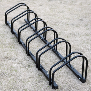 Supporto <span class=keywords><strong>da</strong></span> terra per biciclette, porta biciclette <span class=keywords><strong>da</strong></span> <span class=keywords><strong>parete</strong></span> con blocco di sicurezza per 4 biciclette, supporto in acciaio per esterni - Product Image 6