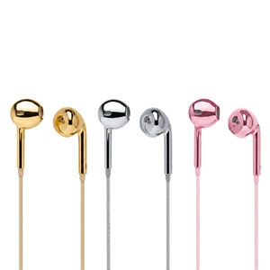 Audífonos Intrauditivos con Cable Tipo C en Color Dorado Cromado, Audífonos Intrauditivos con Cable en Color Rosa Cromado, Audífonos Metálicos, Audífonos Intrauditivos con Cable en Color Plateado Cromado - Product Image 2
