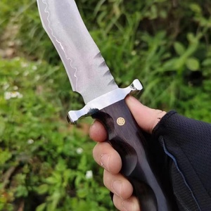 Cuchillo de Bolsillo Táctico de Supervivencia para Exteriores de Acero Inoxidable de Alta Calidad con Mango de Madera, Funda DIY, Hoja Fija para Caza, OEM - Product Image 6
