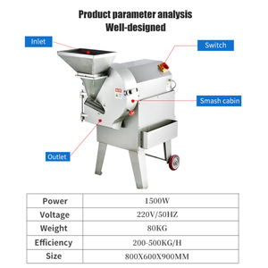 Machine industrielle automatique de découpe en cubes pour pommes de terre et fruits, machine à couper les légumes - Product Image 1