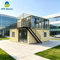 Maisons préfabriquées à 2 étages, duplex en conteneurs avec 2 chambres, villa préfabriquée de luxe en conteneurs