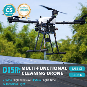 Drone de nettoyage de bâtiments JIUSI D15R haute pression prêt à l'emploi avec RTK – Solution intelligente de niveau expert pour le nettoyage des panneaux solaires et des façades - Product Image 1
