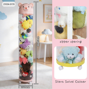 Offre Spéciale : Boîte de <span class=keywords><strong>Rangement</strong></span> Décorative Moderne Rose Tigre Transparente pour Poupées, avec Roues Universelles, Idéale pour Salon et Chambre à Coucher - Product Image 4