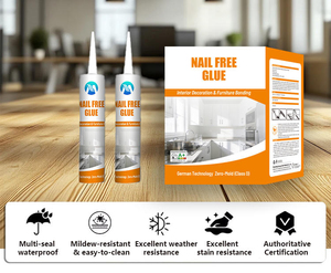 Mastic silicone transparent monocomposant, résistant aux intempéries et à l'aspect verre, <span class=keywords><strong>pour</strong></span> <span class=keywords><strong>le</strong></span> calfeutrage des joints intérieurs et extérieurs en cuir, fungicide - Product Image 5