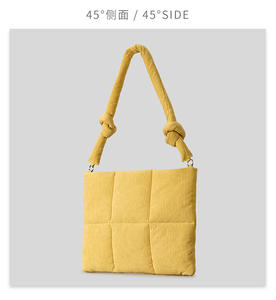 Classic Quilted Puffy Corduroy Portable Laptop <strong>Sleeve</strong> Cover Custom Cute Lightweight Case Daily Business Travel Shoulder Bag - Product Image 5