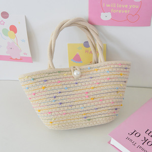New trendy woven handbag, shoulder <b>bag</b>, crossbody <b>bag</b>, women's travel beach <b>bag</b>, tote <b>bag</b>, straw woven souvenir - Product Image 5