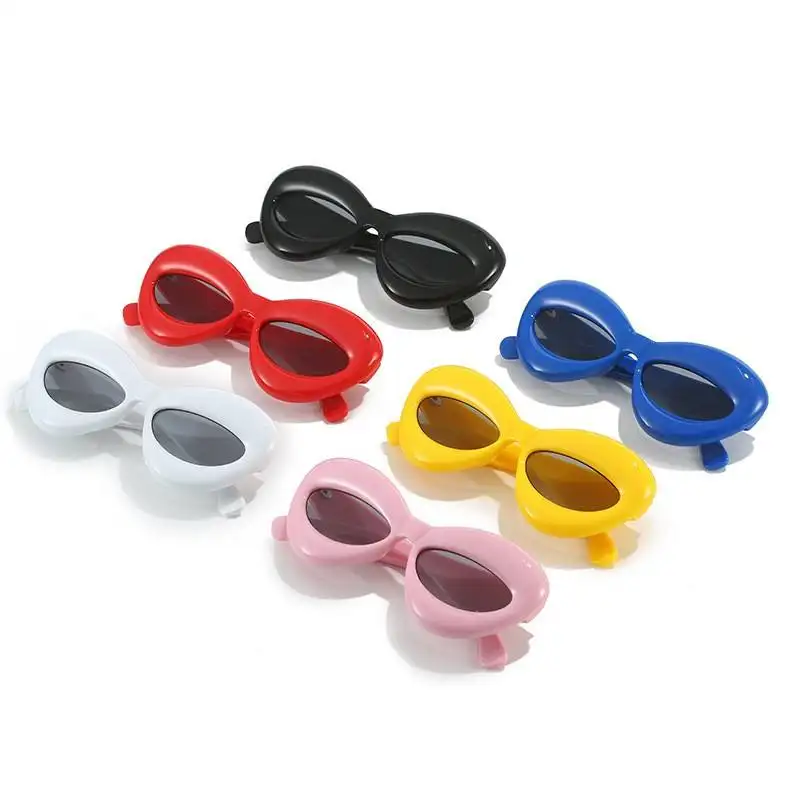 Neue solide Farbe Lippenform-Sonnenbrille UV-Schutz Sonnenbrille Kind Modenbrille