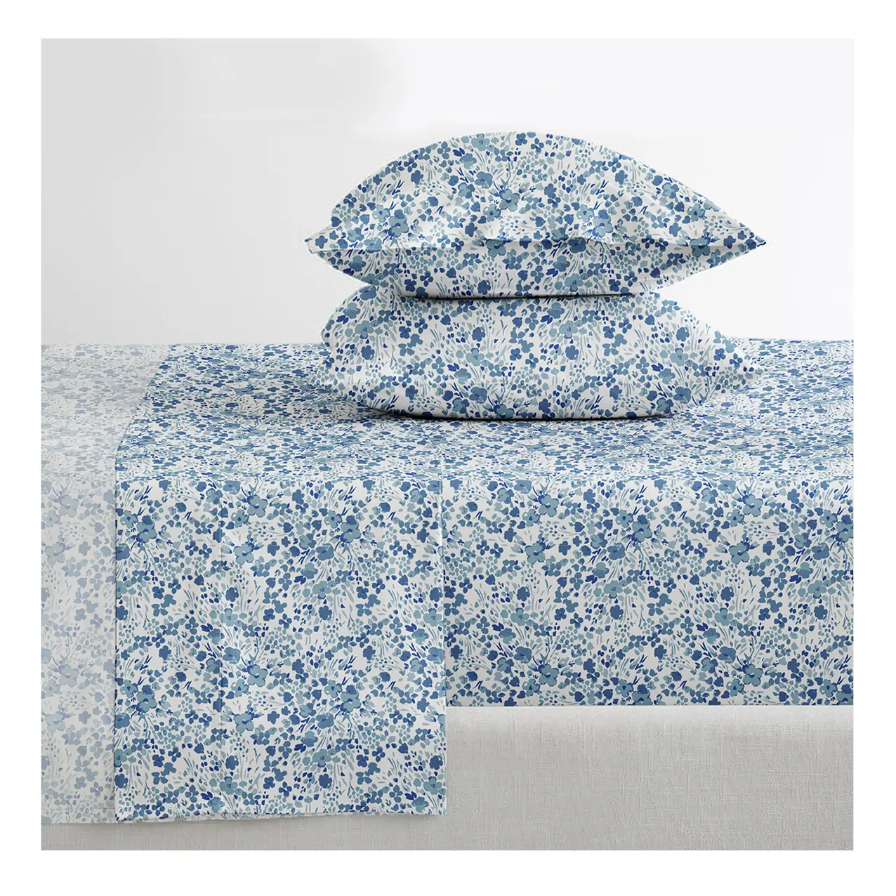 Ensemble de draps de lit 100/100 coton pour fille, motif floral en microfibre, luxe, 4 pièces, nouvelle collection