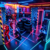 Équipement commercial intérieur pour FEC : Jeu de laser game interactif multijoueur avec labyrinthe et salle à thème au design 3D