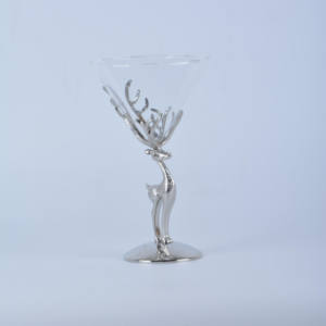 Tazza di vetro Martini testa di cervo in lega di zinco capacità 200ml per vino Champagne o Cocktail che serve - Product Image 2