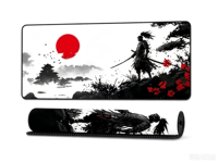 Tapis de bureau carré en caoutchouc naturel de style japonais, grand format, pour configuration informatique, en gros, en stock