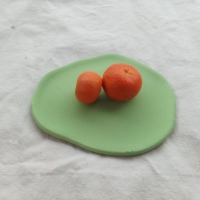Plateau à encens personnalisé en céramique en forme de biscuit - Surface mate granulée, bord perlé, sous-verre multifonctionnel / accessoire photo - OEM