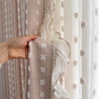 Rideaux occultants en tissu à pois capitonnés, rose nude blush, thermiques, jacquard popcorn, pour fenêtres, vente en gros OEM