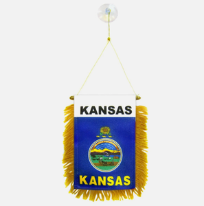 Bandera de <span class=keywords><strong>Wisconsin</strong></span> para colgar en la ventana, mini banderas para coche, decoración para espejo retrovisor con ventosa y bandera con flecos dorados - Product Image 3