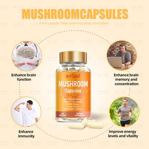OEM ODM integratore alimentare Premium biologico personalizzato criniera di leone miscela di funghi capsule adattogeni - Product Image 3