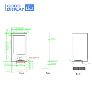 Écran E-Paper Monochrome Flexible GDEW0102I4FC de 1,02 Pouces, Mini Écran E-Ink, Prise en Charge de la Mise à Jour Partielle, SPI, Ultra Faible Consommation - Product Image 6