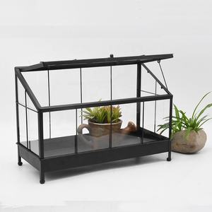 Modernes Metall glas Sukkulenten <span class=keywords><strong>terrarium</strong></span>, Innen haus und Garten Mini Metall glas <span class=keywords><strong>Terrarium</strong></span> Gewächshaus für Blumen pflanze - Product Image 1