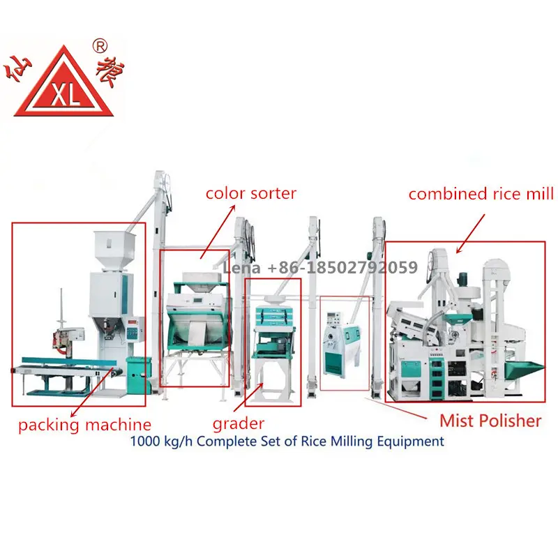 20 tonnellate al giorno auto parboiled combinato riso mulino di linea