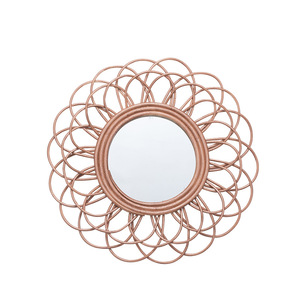 Flower Shape <b>Wall</b> <b>Mirror</b> <b>Silver</b> <b>Mirror</b> Handmade Decorative <b>Mirror</b> For Living Room Entryway Dressing <b>Mirror</b> - Product Image 3