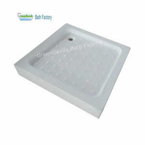 Base de douche carrée blanche, en Fiber de verre, Portable, pour <span class=keywords><strong>la</strong></span> douche <span class=keywords><strong>Tra</strong></span>, de couleur blanche - Product Image 1