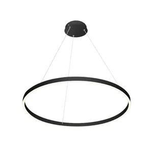 ECOJAS-luz colgante moderna y creativa para sala de estar y dormitorio, anillo de luz LED con forma de anillo de gran tamaño, 3 luces de halo