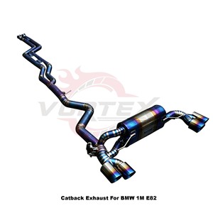 Système d'échappement Vortex Titanium Valvetronic Catback pour BMW 1M E82 (2011-2012) N54, ultra léger, bleu, avec silencieux à découpe en forme de pie - Product Image 2