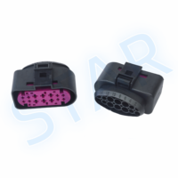 Connecteur femelle étanche à 14 broches pour phare de voiture boîtier de lampe au xénon adaptateur en nylon de contact en laiton pour VW/AUDI/GOLF/SKODA