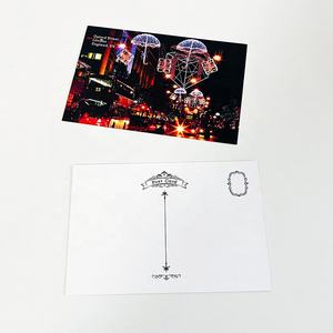 Gambar desain Logo unik kartu pos perjalanan kustom promosi bisnis motif warna cerah terima kasih kartu ucapan hadiah - Product Image 3