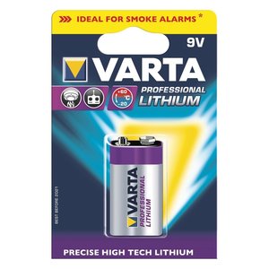 Pile au lithium <span class=keywords><strong>Varta</strong></span> Professional <span class=keywords><strong>9V</strong></span>, idéale pour les détecteurs de fumée - Product Image 2