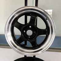 Venta al por mayor de fábrica: Nuevas llantas de aleación de alto rendimiento Hyper Black de 5 radios, 15 pulgadas, con plato profundo, fundidas, 8x100 8x114.3, marca XCD 1