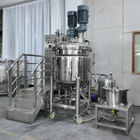 Mélangeur homogénéisateur de mayonnaise 300L, cuve de mélange d'émulsion en acier inoxydable avec agitateur pour usine de sauces industrielle