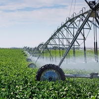 Système d'irrigation à pivot central en acier galvanisé robuste pour 100 hectares, agriculture, vente directe d'usine