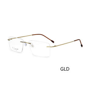 للبيع بالجملة نظارات مربعة من التيتانيوم الخالص بدون إطار معدنية بدون إطار للرجال والنساء - Product Image 4