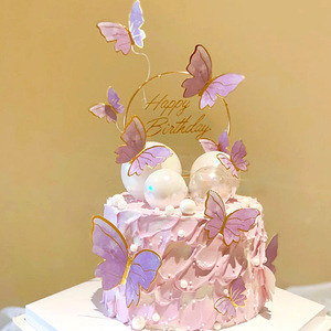 Decoraciones de Boda, Alas de Mariposa, Decoración de Pastel de Boda Hermosa <span class=keywords><strong>para</strong></span> Fiesta de <span class=keywords><strong>Cumpleaños</strong></span> - Product Image 2
